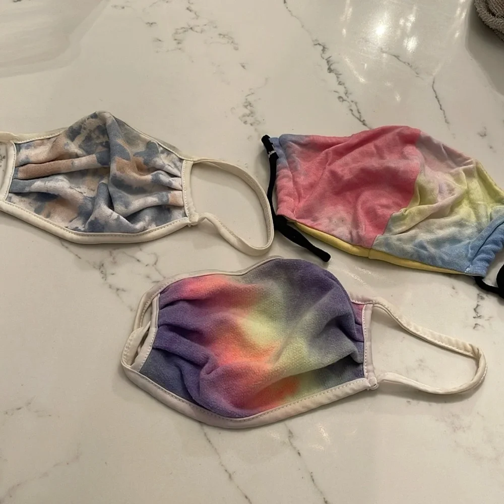 Tye dye face masks